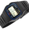 Czarny zegarek CASIO F-91W z plastikowym paskiem