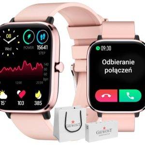 Smartwatch Giewont Dynamic SmartCall w różowym kolorze