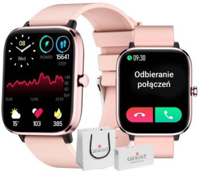 Smartwatch Giewont Dynamic SmartCall w różowym kolorze