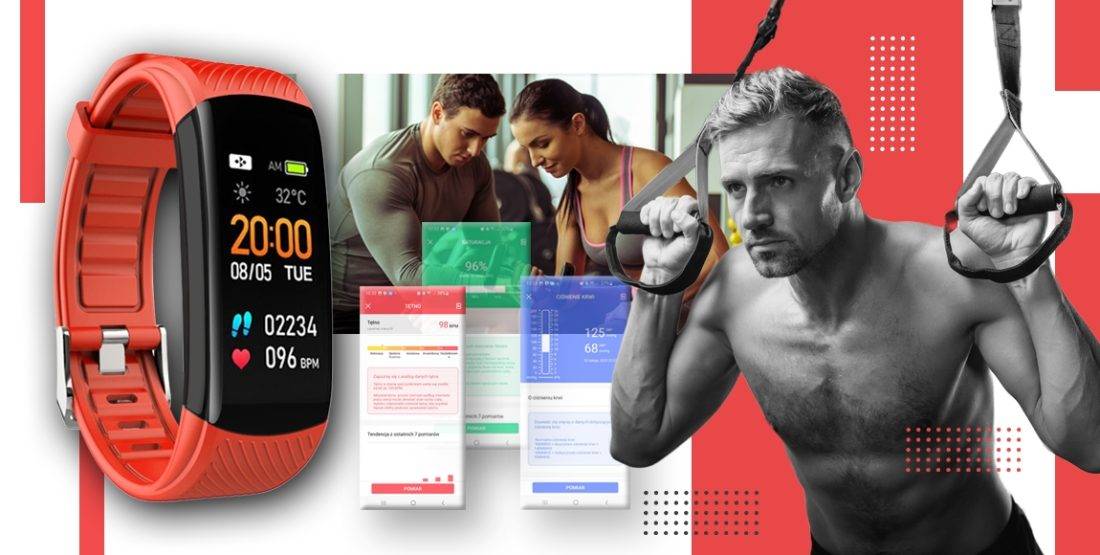 opaska giewont i mężczyzna na siłowni