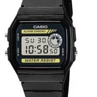 Zegarek Casio F-94WA-9DG z żółtą kopertą i czarnym paskiem