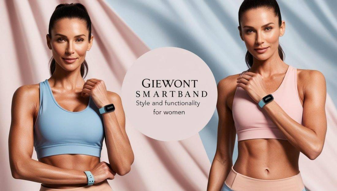 Dwie mลode kobiety ubrane na sportowo majฤ
na rฤku smartband do 200 zล