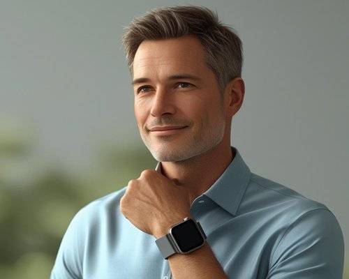 40 letni facet ma na reku smartwatcha