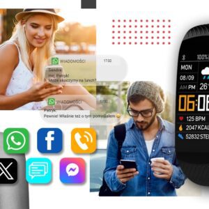 Smartband Giewont GW200-1 Black + Alert Red Pasek – recenzja i funkcje