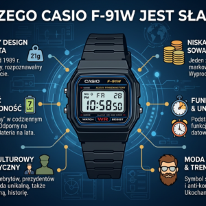 Ikoniczny zegarek o niskiej cenie F-91W