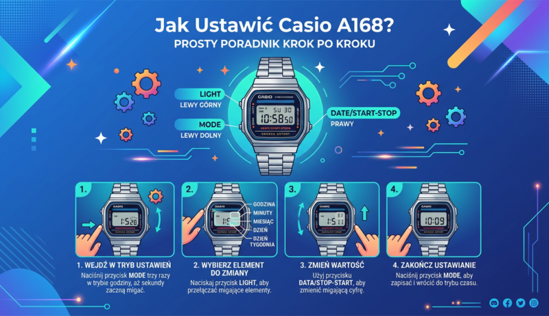 Instrukcja ustawiania zegarka Casio