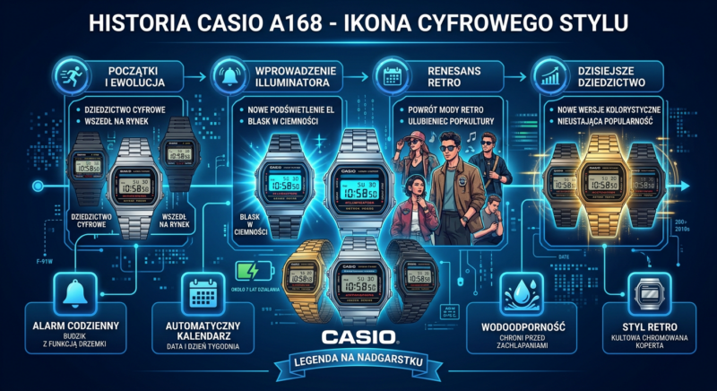 Ewolucja zegarka Casio A168