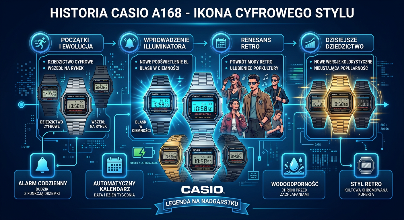 Ewolucja zegarka Casio A168