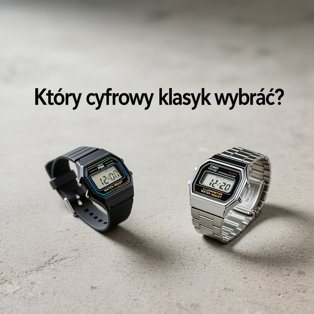 Casio F-91W vs A168WG, porównanie zegarków Casio, najlepszy cyfrowy zegarek Casio, różnice między F-91W a A168WG,
