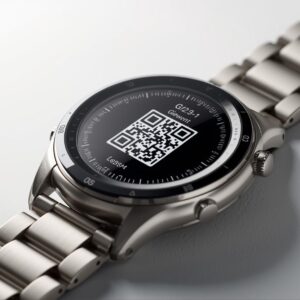 smartwatch QR, zegarek z kodem QR, płatności zbliżeniowe