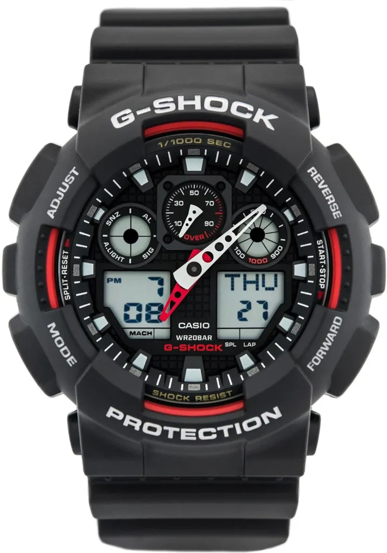 Ranking zegarków męskich do 300zł - Casio G-Shock GA-100-1A4ER – sportowy i masywny