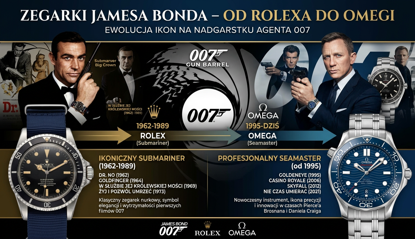 Ewolucja zegarków agenta 007