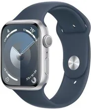 Zegarek z niebieskim paskiem, nowoczesny Apple Watch Series 9