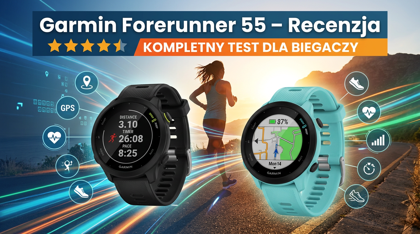 Garmin Forerunner 55 – Recenzja. Najlepszy budżetowy zegarek do biegania. Garmin Forerunner 55 – Recenzja