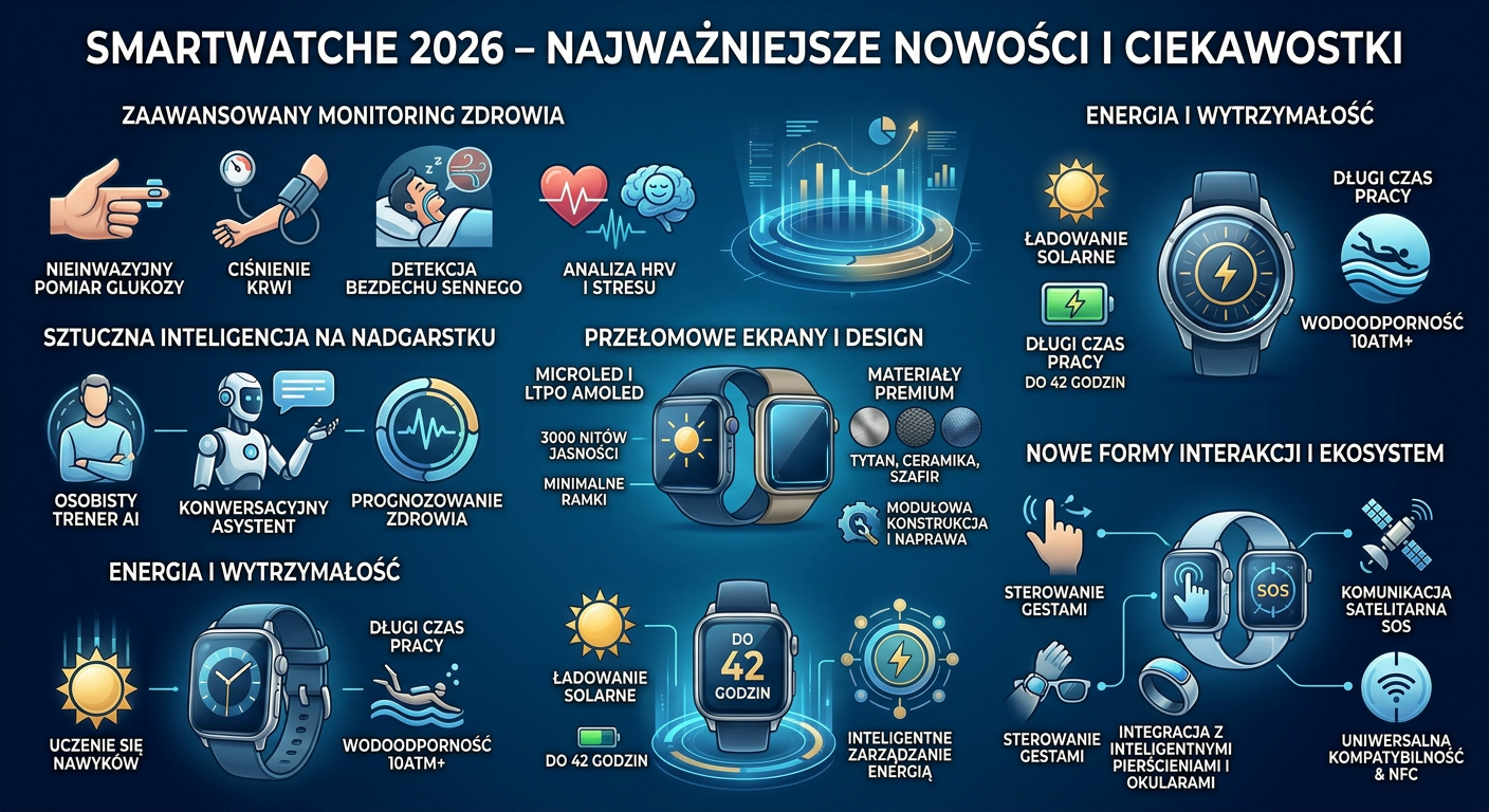 Nowoczesne smartwatche z innowacjami zdrowotnymi - okazyja.pl