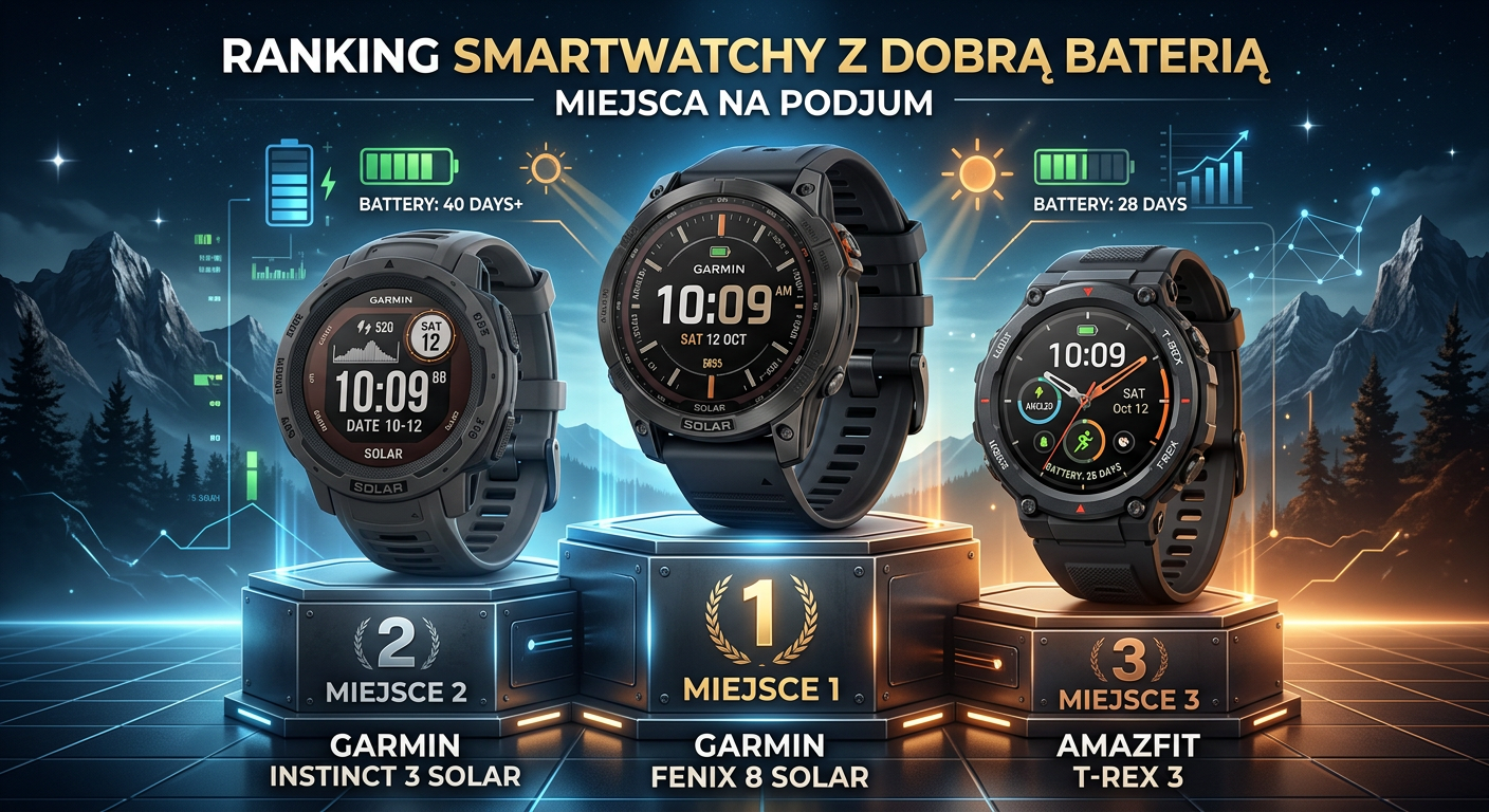 Smartwatch z najlepszą baterią – ranking 2026 Ranking smartwatchy z dobrą baterią