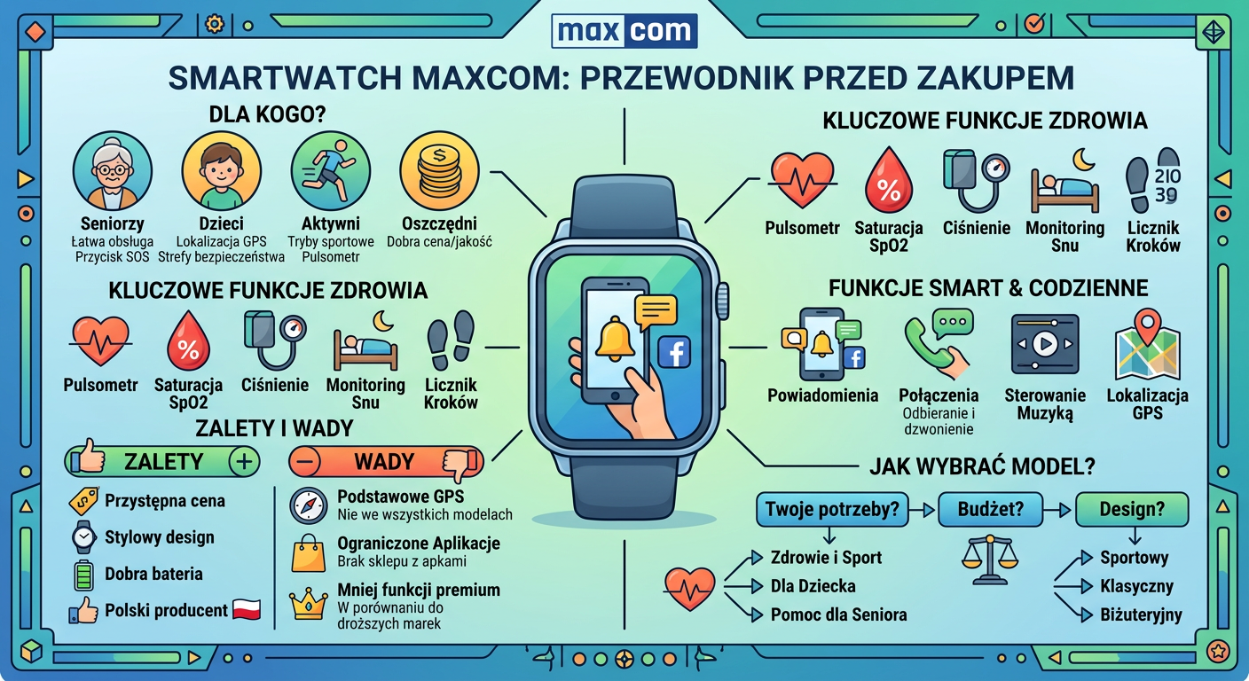 Smartwatch Maxcom – czy warto kupić? Przewodnik dla początkujących Smartwatch Maxcom - poradnik co warto wiedzieć przed zakupem