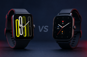 Porównanie smartwatchy Xiaomi Redmi Watch 5 i Amazfit GTS 4 obok siebie